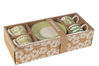 J-Line tas + schotel Doos - keramiek - groen - large