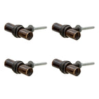 Deurknop set van 4 5x3 cm Bruin Ijzer Meubelknop