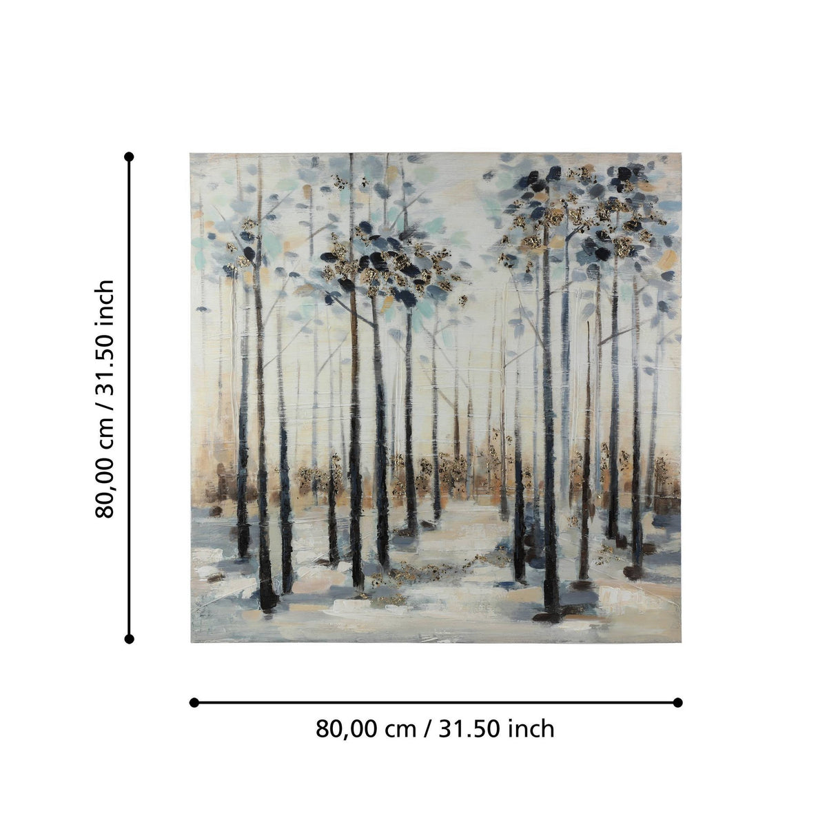 Schilderij Alaminos Wit 80x80 cm
