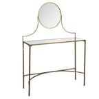 Kaptafel Koperkleurig, IJzer en Glas 98x32x139 cm