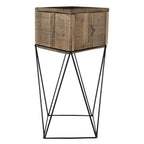 Planthouder 28x28x50 cm Bruin Hout Bloempot