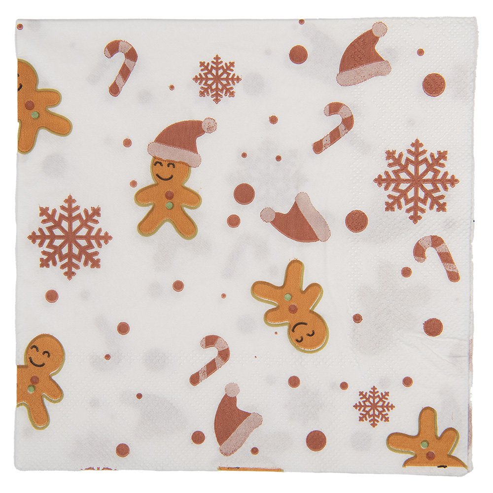 Servetten Papier Set van 20 33x33 cm Wit Papier