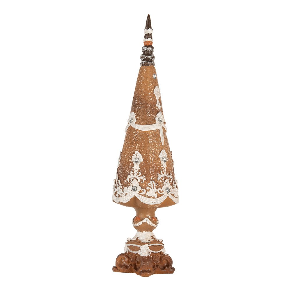 Decoratie Kerstboom Ø 10x38 cm Bruin Kunststof