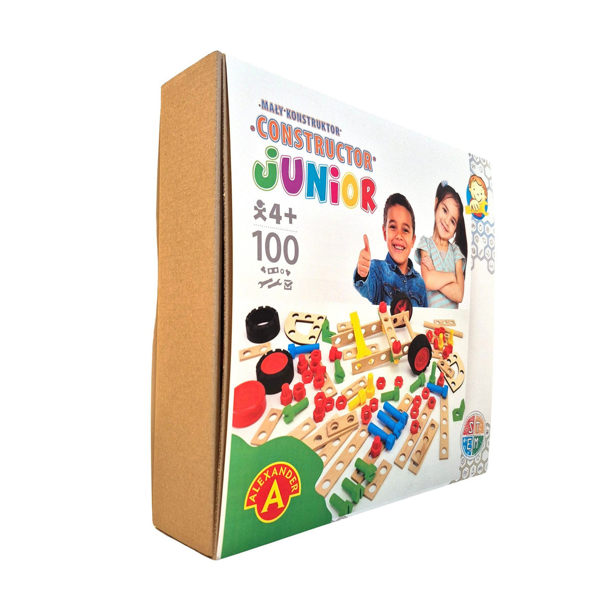 Constructieset Constructor Junior van hout- 100 onderdelen