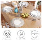 Ronde eetplacemats – geribbeld katoen – diameter 32 cm – set van 4