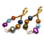 Kleurrijke zoetwaterparel ketting Galaxy