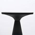 Ronde marmeren kegeltafel - Zwart metaal - Eigentijdse stijl