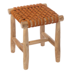 J-Line kruk - hout - oranje