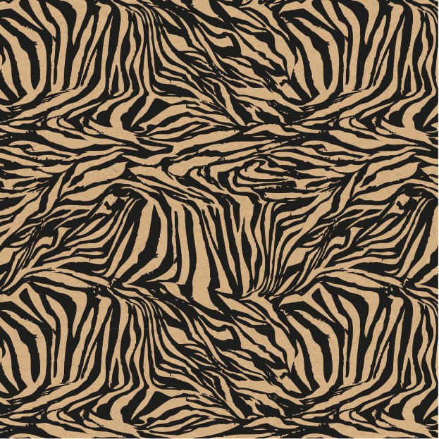 Cadeaupapier - Kraft Zebra - 50cm x 150 meter