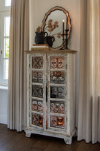 Mirror 52x3x75 cm Beige Bruin Hout Wall Mirror
