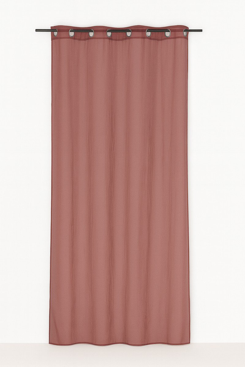 Monna gordijn terracotta 8 rings 135 x 260 cm
