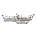 Opbergmand Set van 3 42x27x15 cm Bruin IJzer Mand