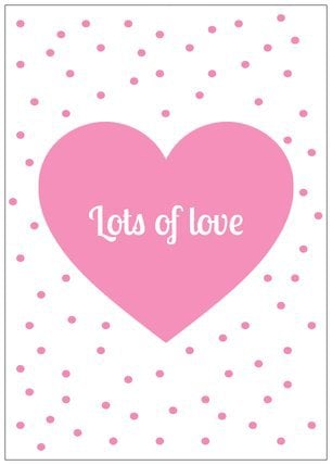 Set A6 kaarten Lots of Love