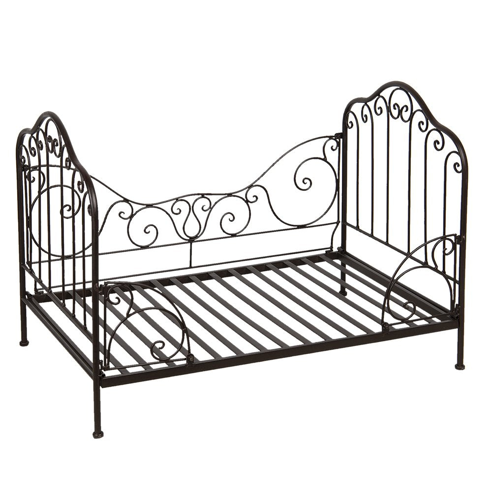 Hondenmand 80x53x58 cm Bruin Zwart IJzer Hondenbed