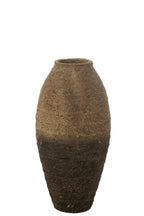 J-Line vaas Antique - cement - bruin/zwart - small - 80 cm hoog