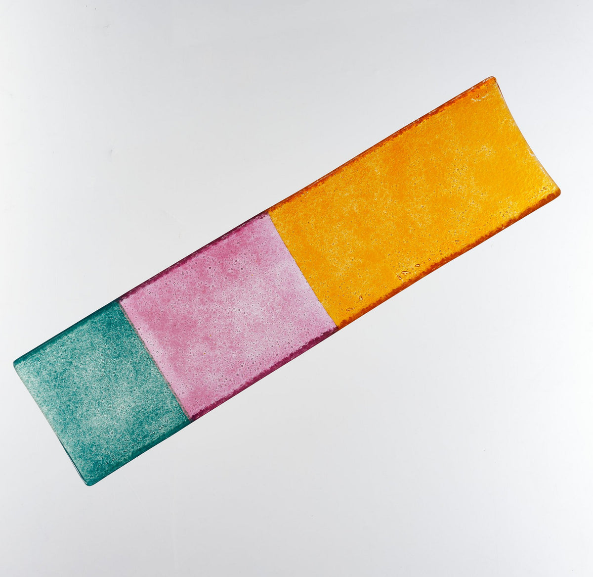Artisano u vorm lang 42x11 groen, roze en geel