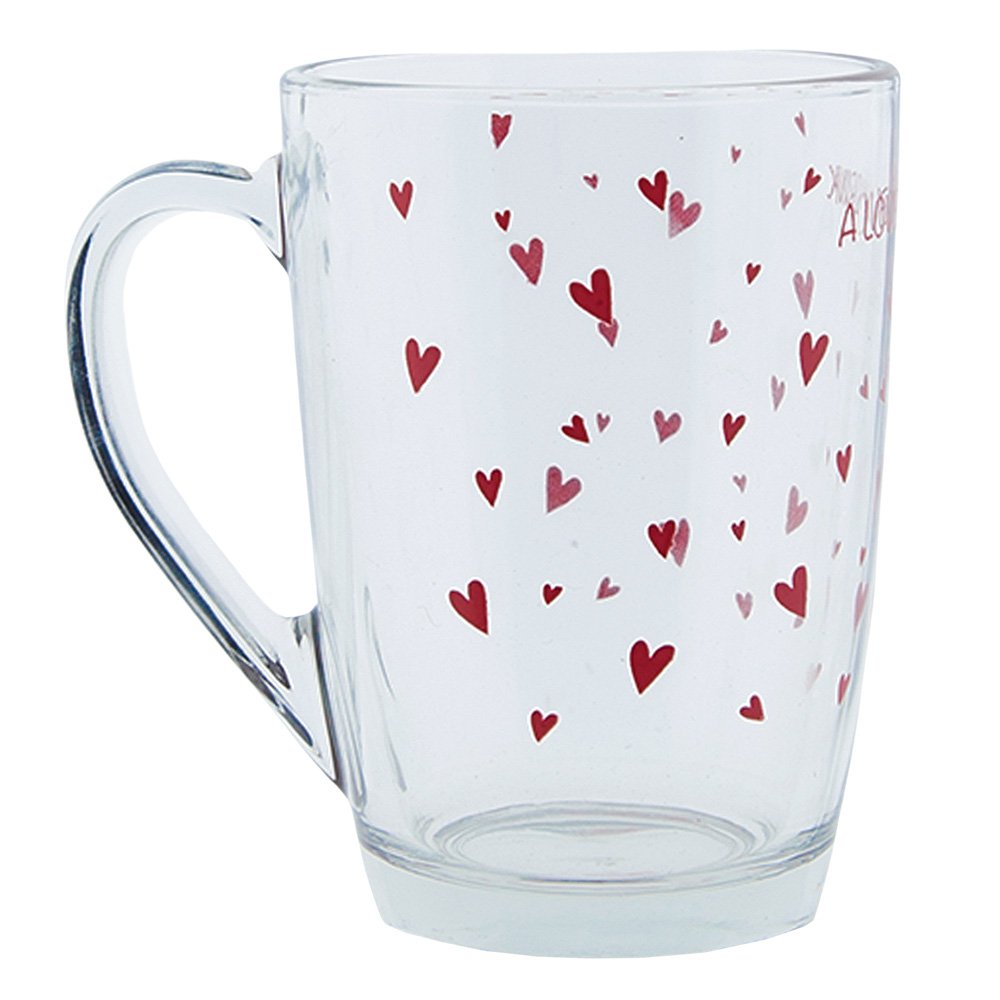 Theeglas 300 ml Glas Harten Theemok