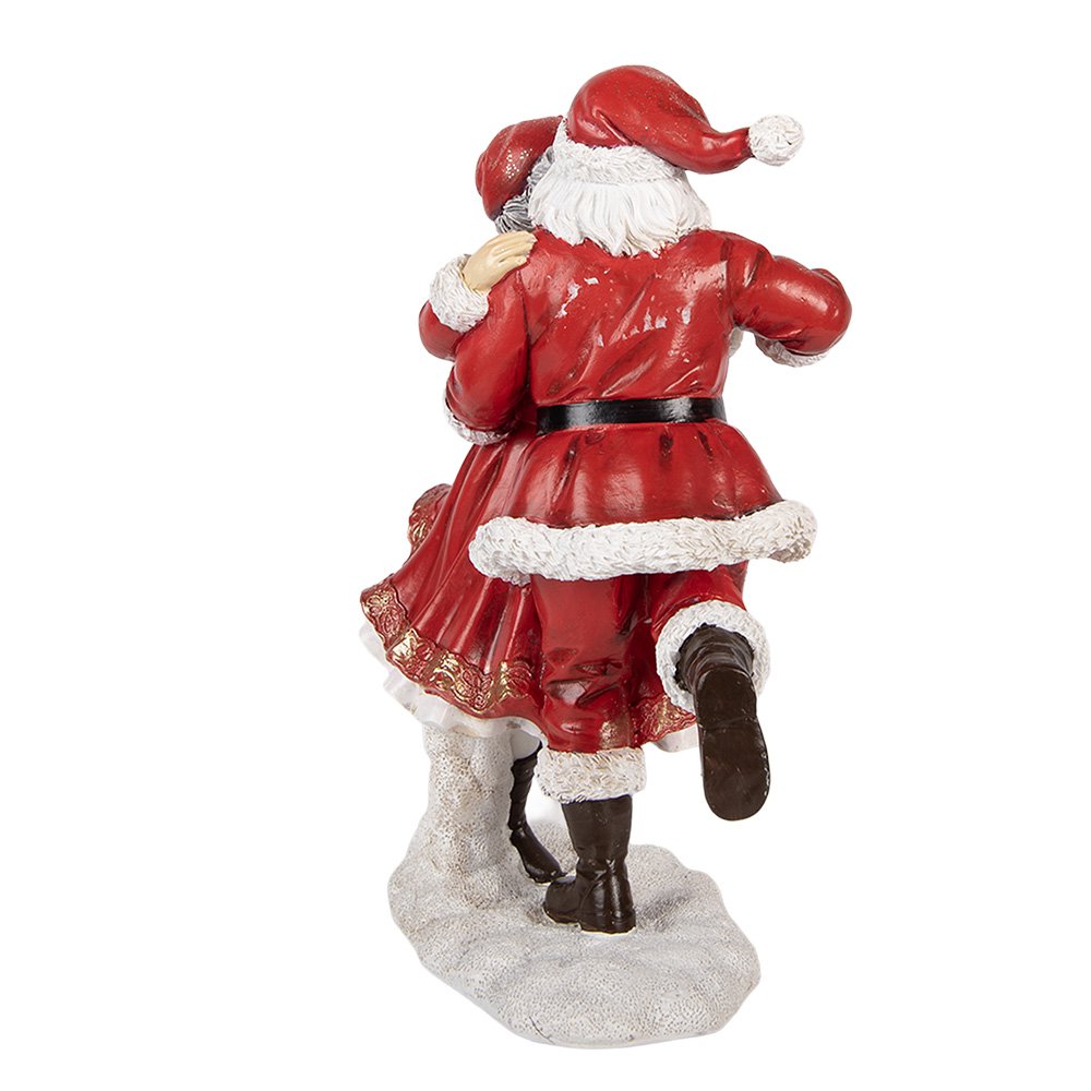 Kerstdecoratie Beeld Kerstman 19x11x23 cm Rood Kunststof