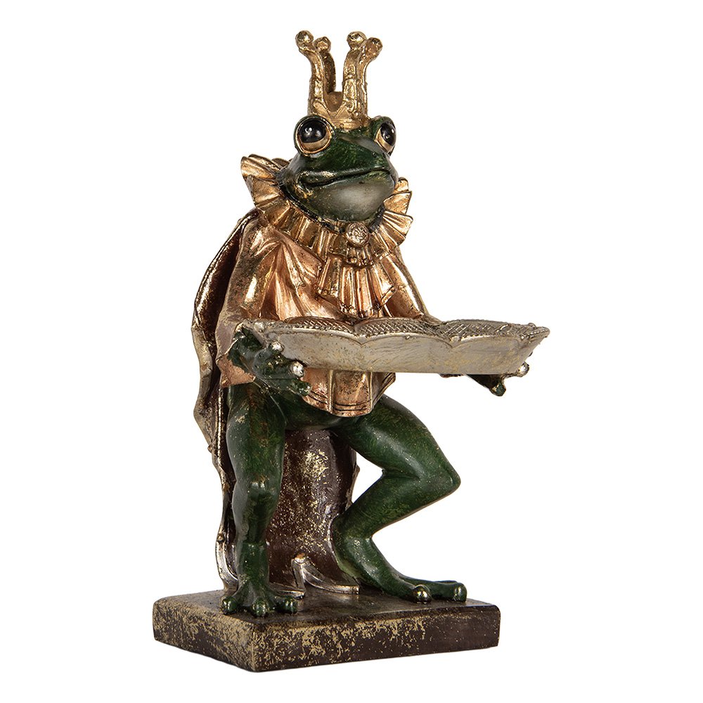 Decoratie Beeld Kikker 16x15x28 cm Groen Kunststof