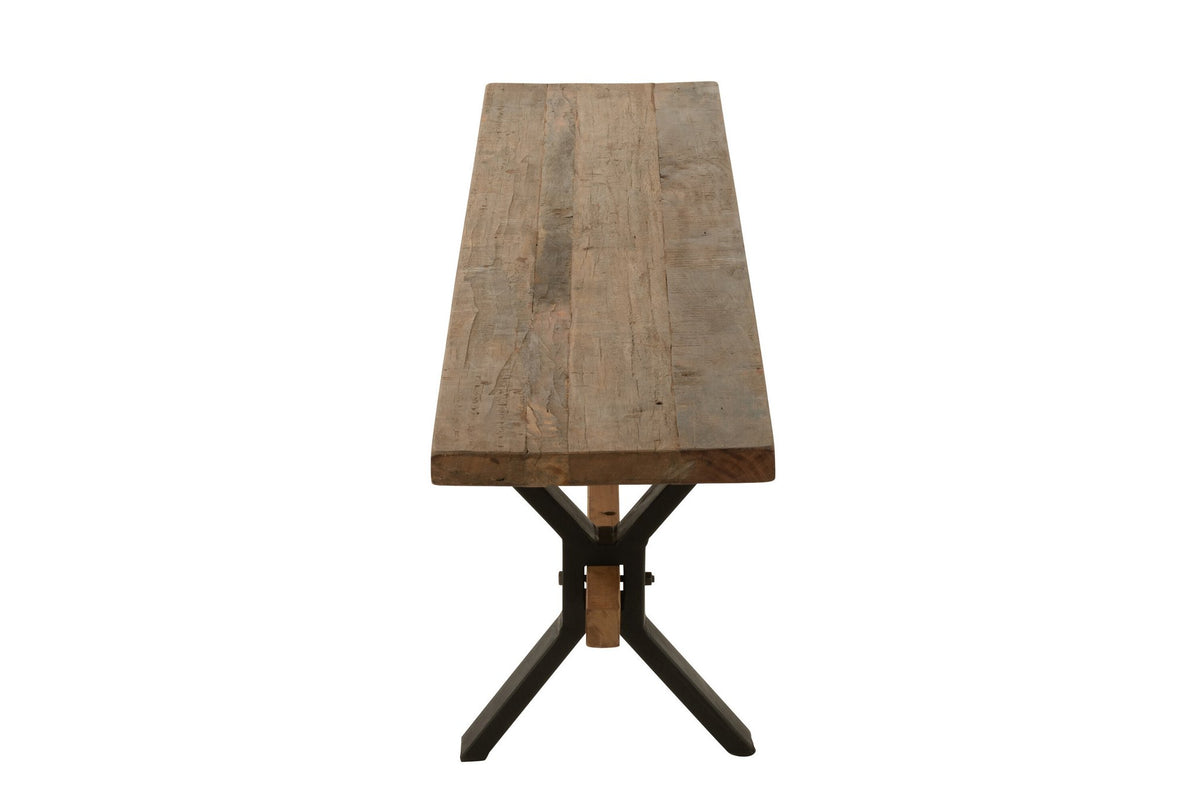 J-Line Verouderd bank - hout - bruin