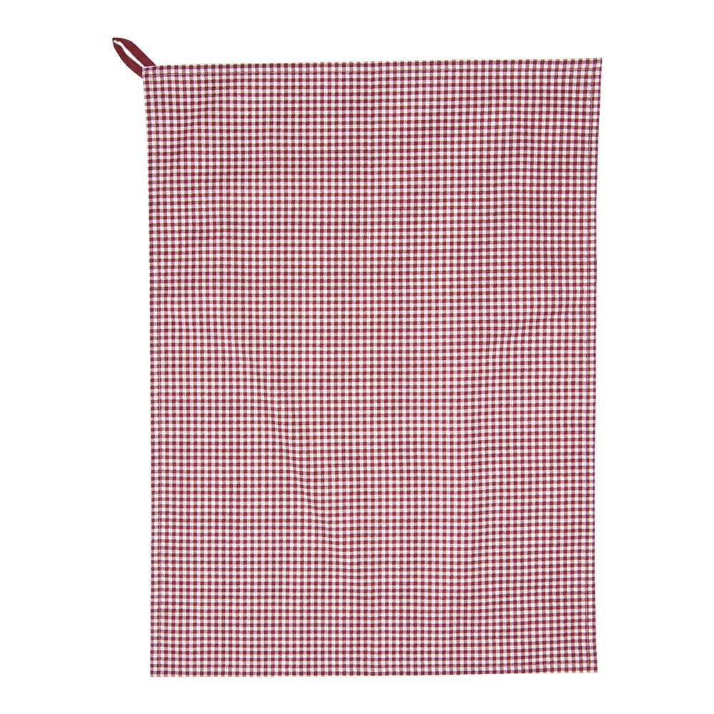 Theedoek 50x70 cm Rood Wit Katoen Ruit Vaatdoek