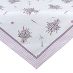 Tafelloper 50x160 cm Paars Wit Katoen Lavendel Tafelkleed
