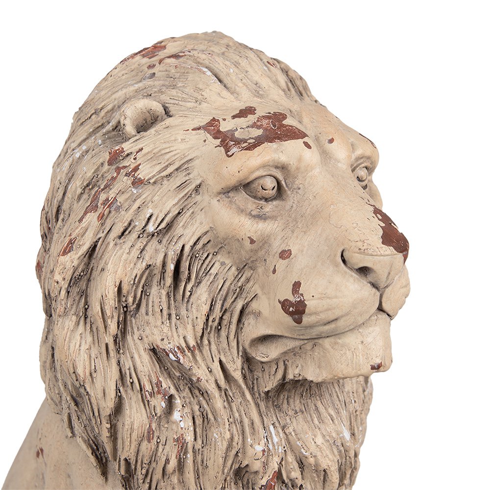 Decoratie Beeld Leeuw 30x23x45 cm Beige Bruin Magnesium (MGO)
