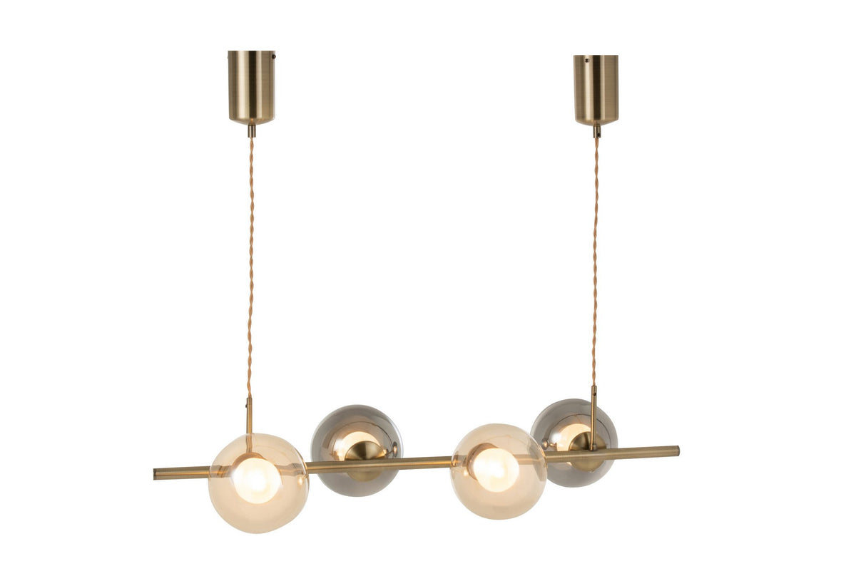 J-Line hanglamp Yuks 4 Lampen - staal - gou