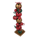 Kerstdecoratie Beeld 35x35x120 cm Rood Groen Metaal