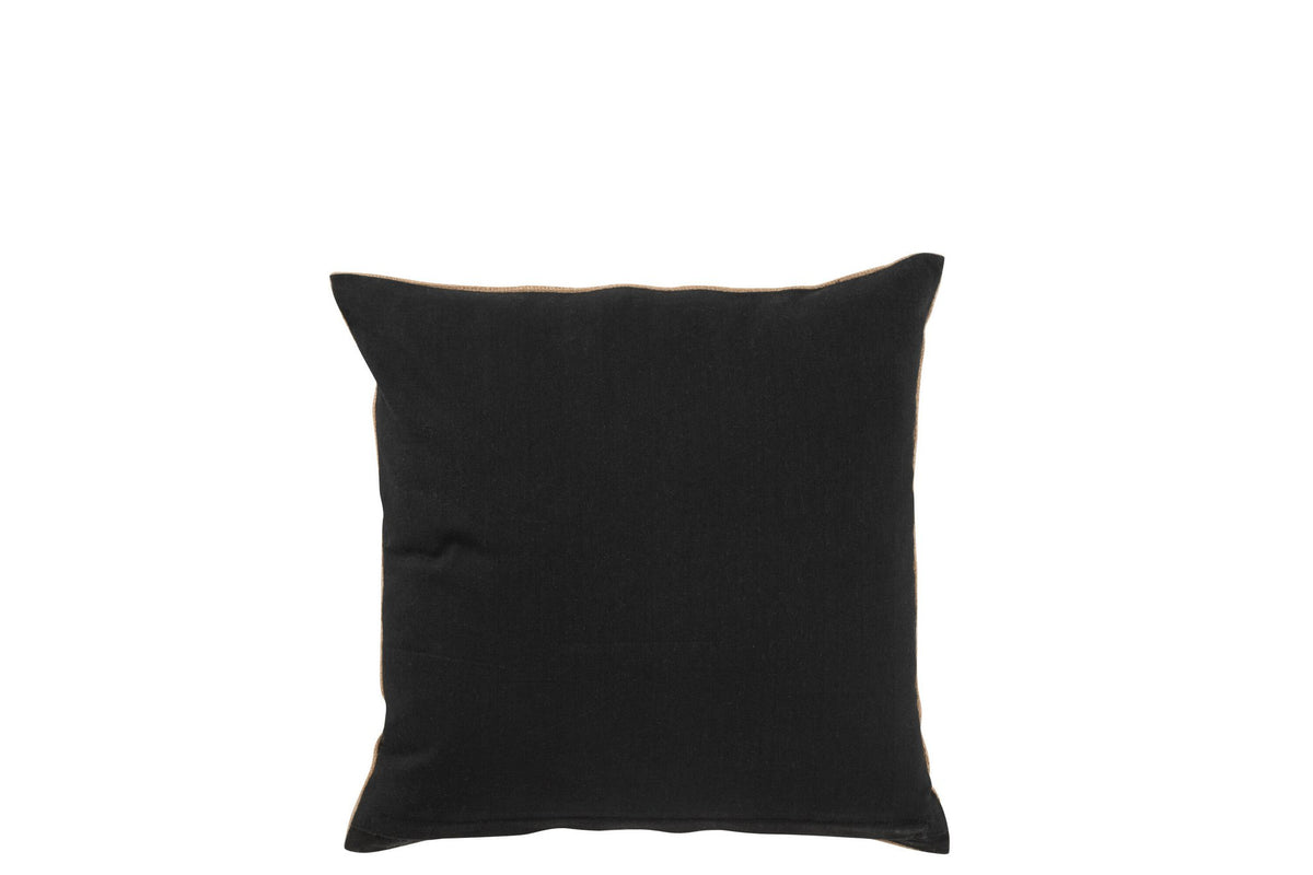 J-Line kussen Olifant - textiel - naturel/zwart - small