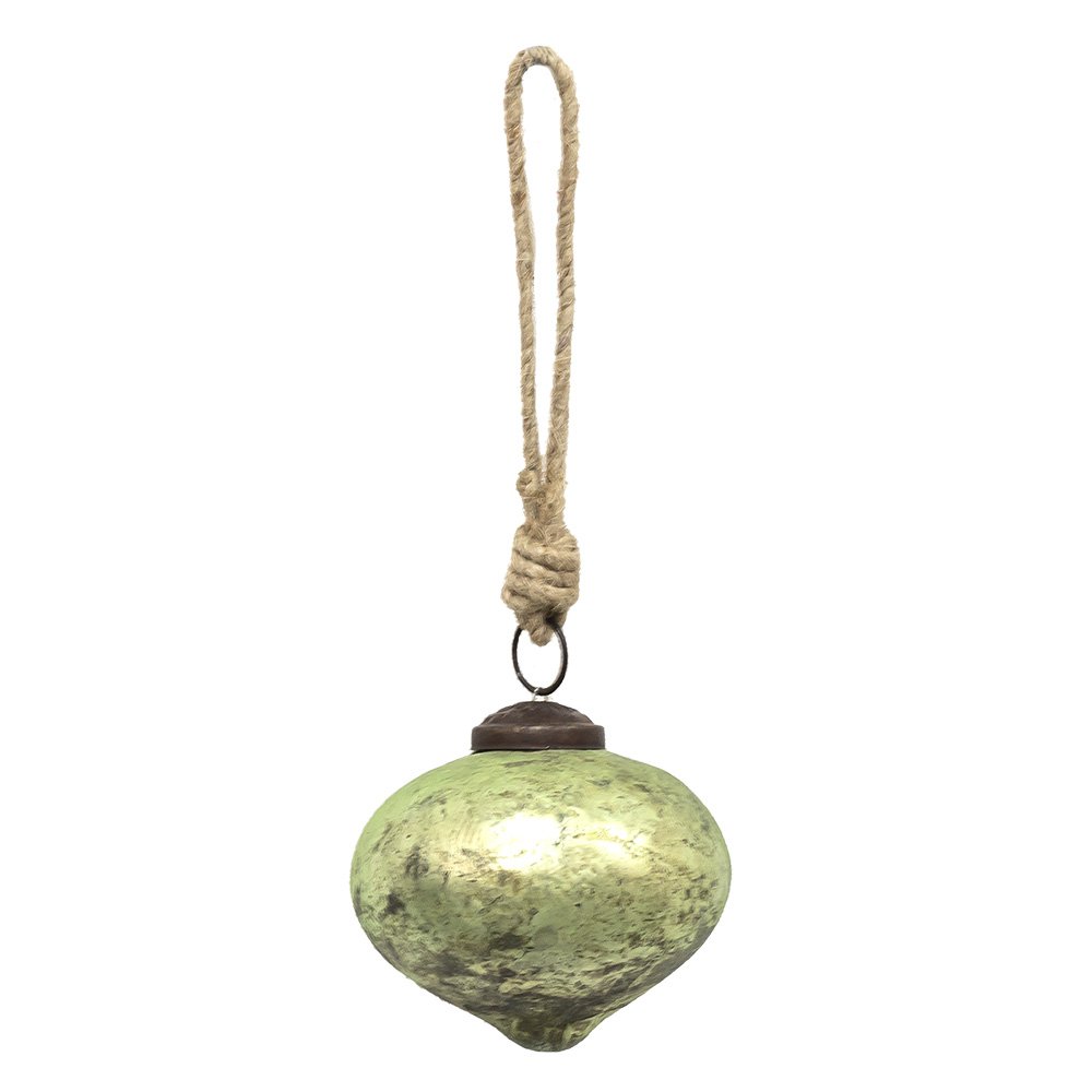 Kerstbal Ø 7 cm Groen Glas Kerstdecoratie