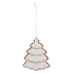 Kersthanger Kerstboom 9x1x10 cm Wit Kunststof