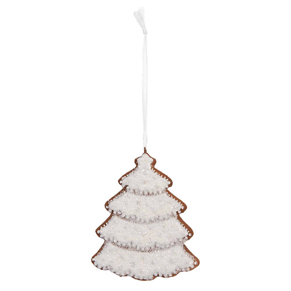 Kersthanger Kerstboom 9x1x10 cm Wit Kunststof