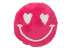 J-Line Kussen Smiley Getuft Katoen Roze/Wit