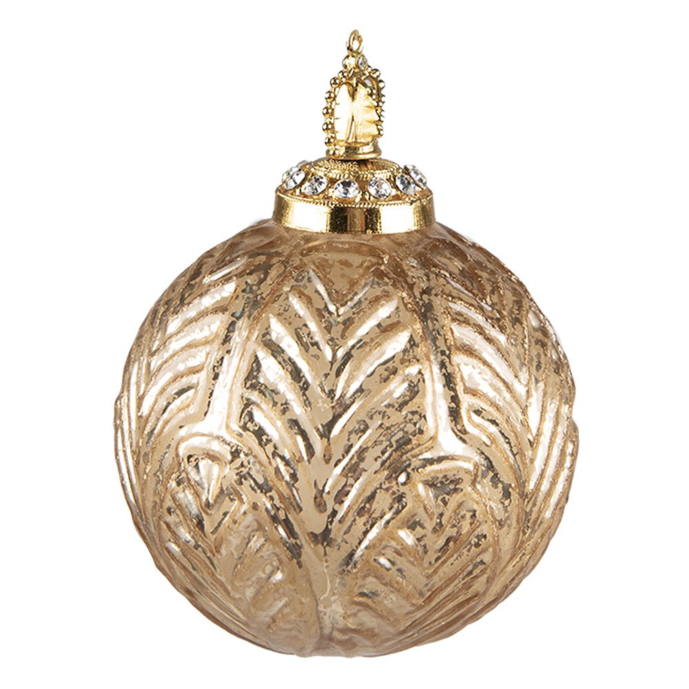 Kerstbal Ø 7 cm Goudkleurig Glas Kerstdecoratie