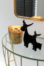 J-Line geurkaars M-Chic - Oud & Amber - glas - goud/zwart - M - 80U