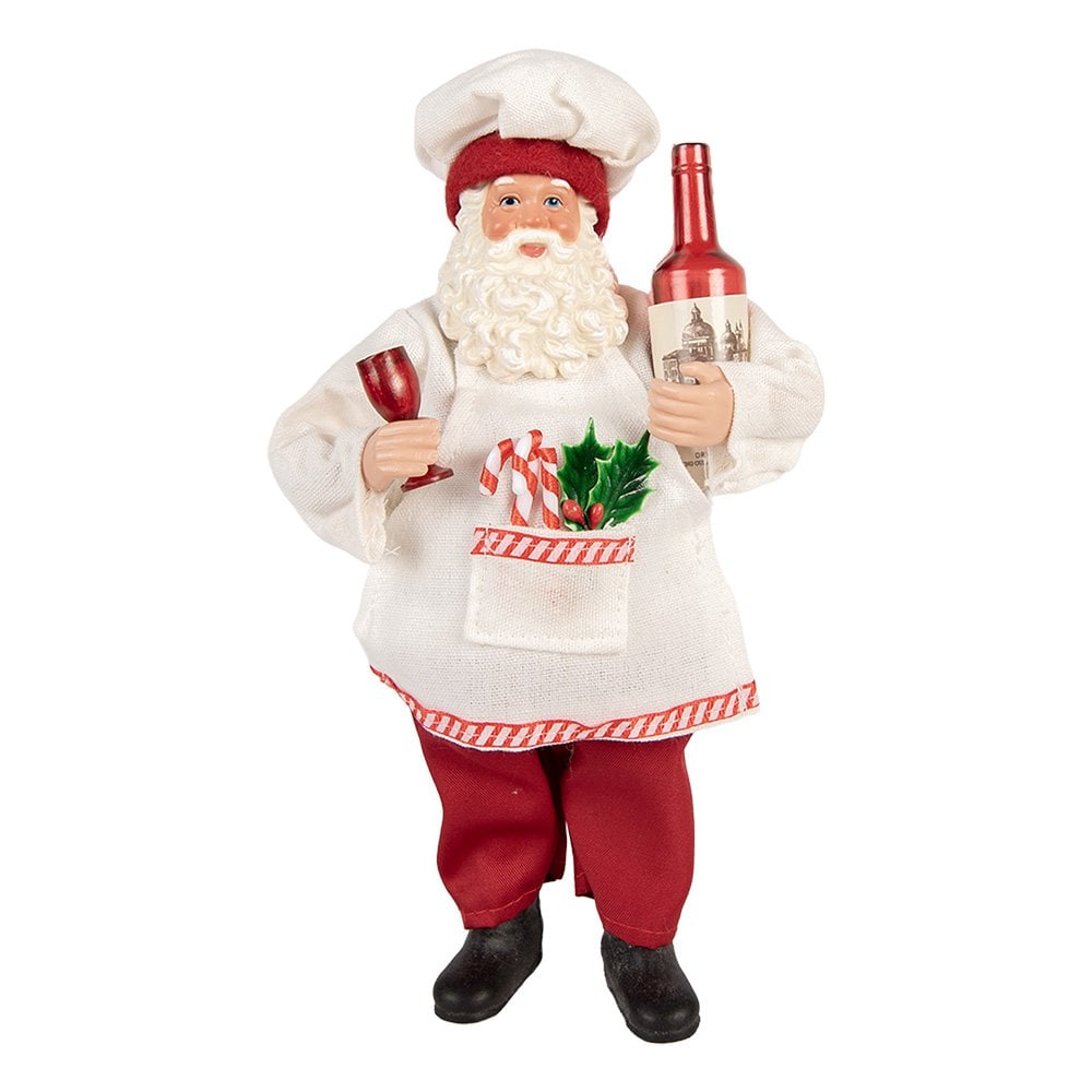 Kerstdecoratie Beeld Kerstman 15x10x27 cm Rood Kunststof