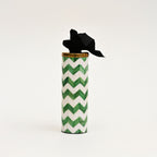 Zig Zag Kaarshouder - Groen Wit - Decoratieve stijl