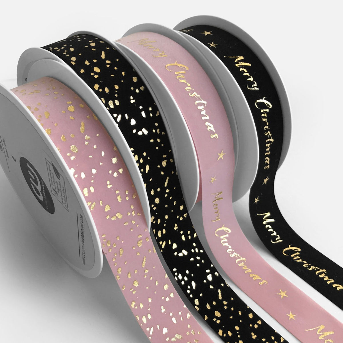 Sierlint - Velvet spikkel - 25mm – 20m