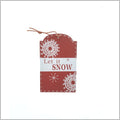 Kerstkaartjes hout - Let it snow - 5cm x 11cm - 10 st