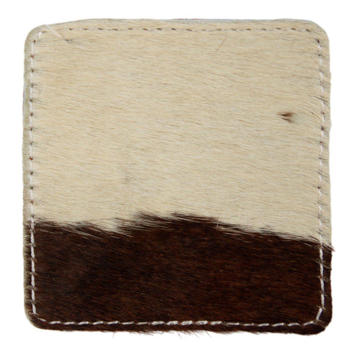 Onderzetter koe vierkant bruin/wit 9x9cm