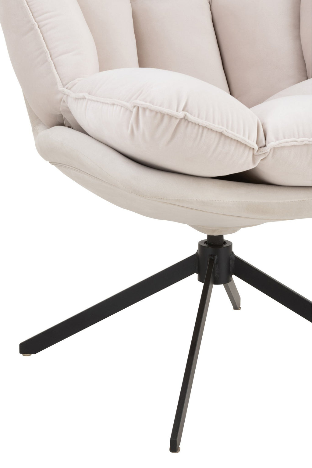 J-Line stoel Relax Kussen Op Frame - textiel/metaal - beige