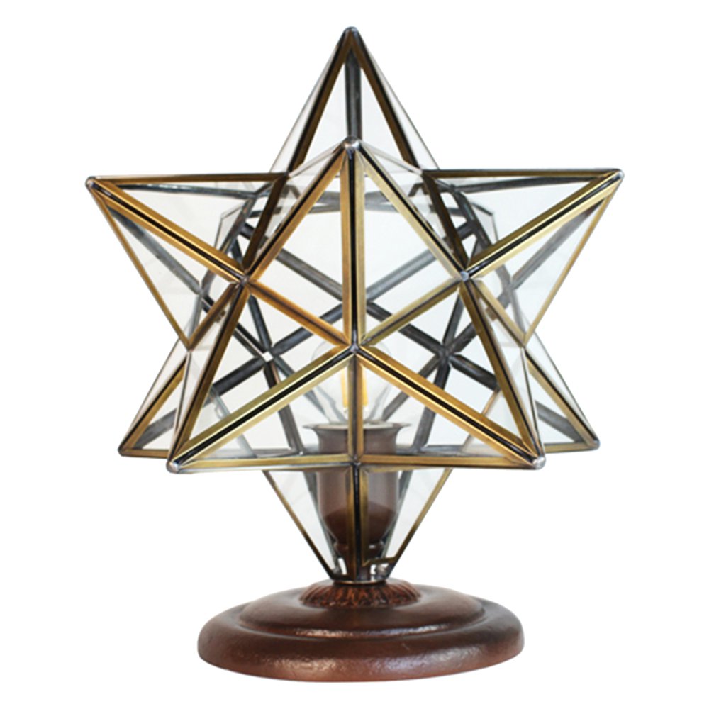 Bureaulamp ster 26x26x36 cm transparant metaal tafellamp