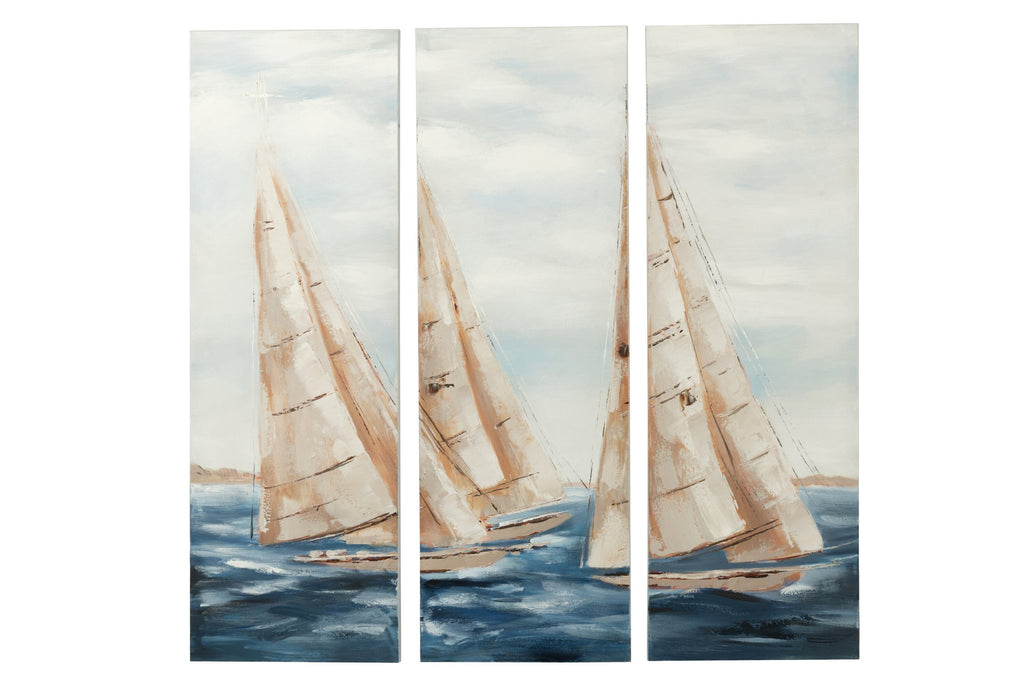 J-Line Set Van Drie Schilderijen Vog Acrylverf/Canvas Mix
