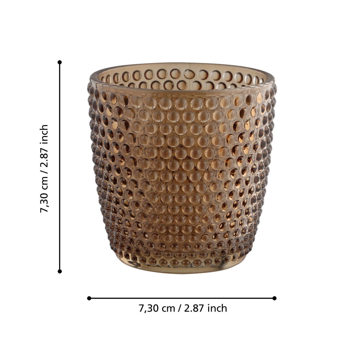 Windlicht Bezamby Bruin 7x7 cm