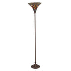 Tiffany Vloerlamp Bruin Glas