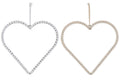 Metalenhanger hart 29x29x1cm creme