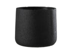 J-Line bloempot Potine - cement - zwart - large - Ø 19.00 cm