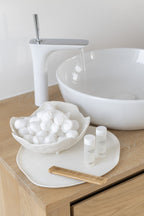 J-Line plateau Rond - dienblad - metaal - wit - small