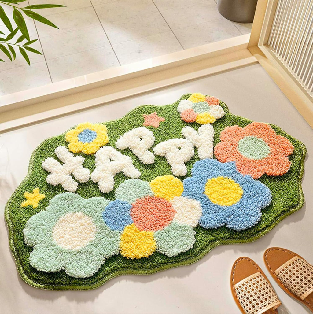 Happy superzachte antislip microvezelmat 2000 gsm (40x60 cm), 1 verpakking | Absorberend bad, keuken, deurvloermat